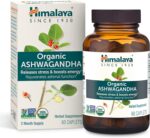 Himalaya Organic Ashwagandha, 60 Day Supply, Herbal Supplement for Stress Relief, Energy Support, Occasional Sleeplessness, Organic, Non-GMO, Vegan, Gluten Free, 670 mg, 60 Caplets