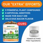 BARK&SPARK Advanced Calming Hemp Treats for Dogs - Hemp Oil + Melatonin - Anxiety Relief - Separation Aid - Stress Relief During Fireworks, Storms, Thunder - Aggressive Behavior, Barking - 60Chews - Image 5