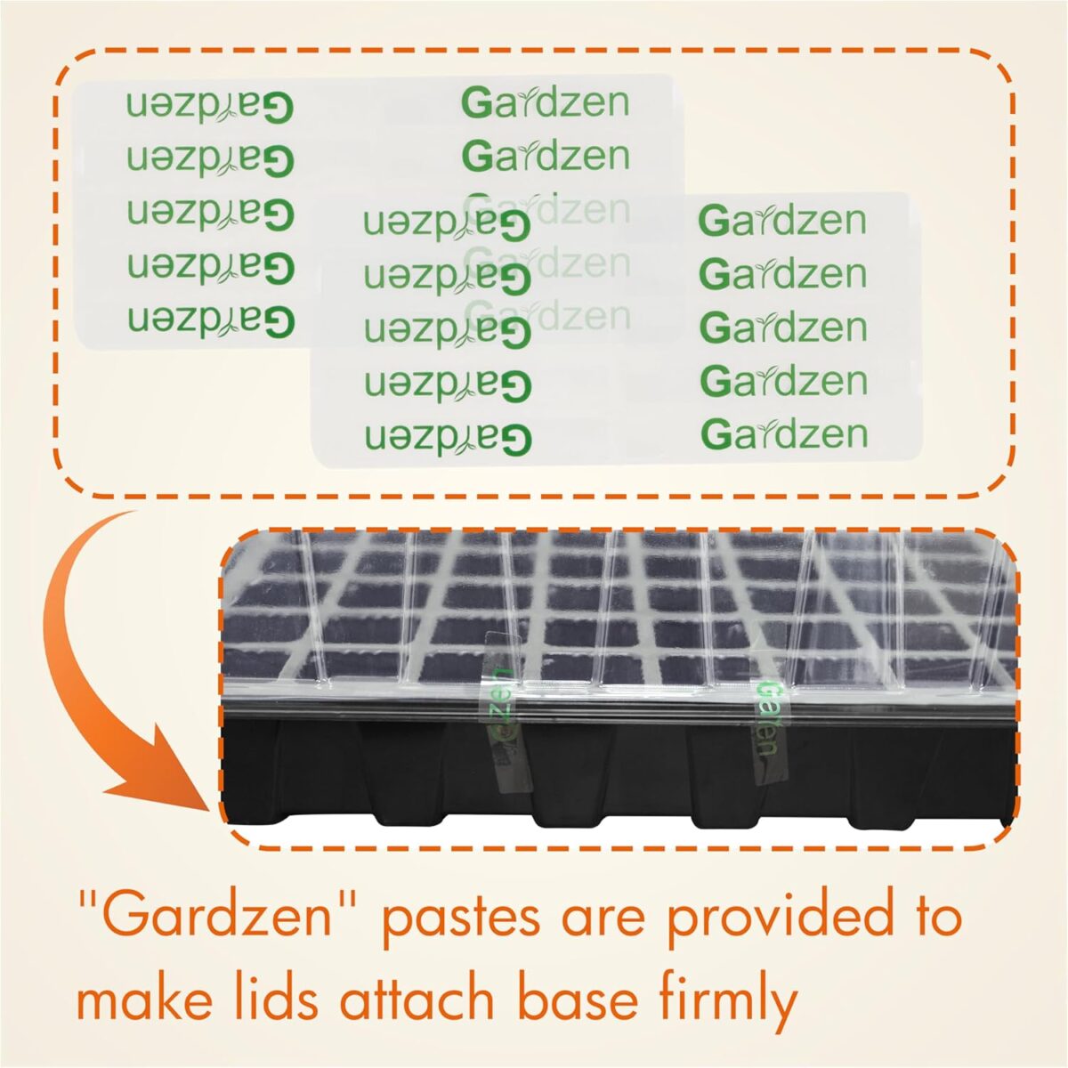 Gardzen 5-Set Seed Starter Tray Kits, Durable Plant Germination Trays with Humidity Vented Domes and Bases, Ideal for Seed Starting, Indoor Gardening, and Greenhouse (Total 200 Cells) - Image 6