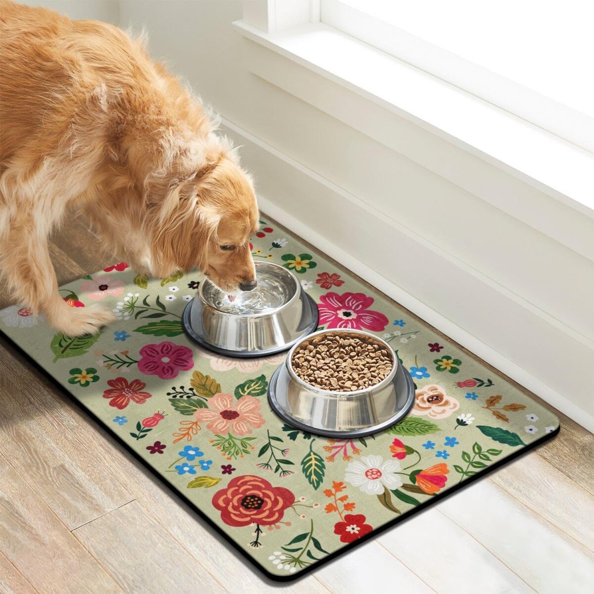 Eco-Friendly Pet Supplies: 17"x30" Absorbent Quick Dry Dog Bowl Mats for Food and Water Dispenser, Cat Food Mat - Image 2