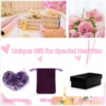 ZHIYUXI Amethyst Crystals and Healing Stones Gemstones Heart Crystal Cluster Geode Purple Natural Rock Protection Crystals Raw Stone Heart Decor Energy Balance Reiki Room Decor 1Pc 1.18-1.57 in - Image 2
