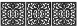 BIRDROCK HOME Rubber Stepping Stones - Set of 3 Decorative Pavers for Garden Path, Patio, Lawn, Yard, and Backyard Landscaping - Easy Install Outdoor Walkway Pathway, Ground Tiles - Black -15x15