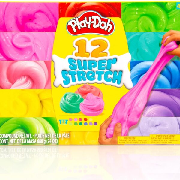 Play-Doh Super Stretch 12 Pack Playdoh Variety