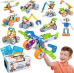10 in 1 STEM Toys for 4 5 6 7 8+ Year Old Boy Girl Birthday Gifts Building Toys for Kids Ages 4-8 5-7 6-8 Educational Stem Activities for Boys 4-6 8-10 Construction Creative Games Easter Idea Gift - Image 7
