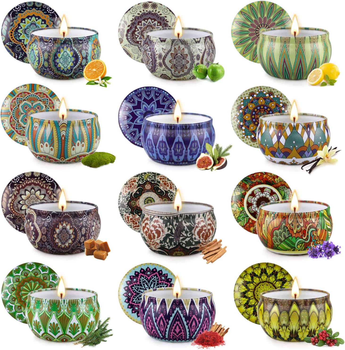 816yKrf06qL._AC_SL1500_.jpg Scented Candles Gift Set,12 Pack Candles for Home Scented, 300 Hour Long Lasting Soy Wax Aromatherapy Candle Set, Birthday Gifts for Women with Gift Box - Image 1