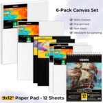 VISWIN Deluxe Acrylic Paint Set, 74 Pcs Complete Art Supplies with Tabletop Sketch Box Easel, 48 Colors Acrylic Paints, Canvas, Paint Brushes, Painting Kit for Adults, Art Set for Artists, Beginners - Image 6