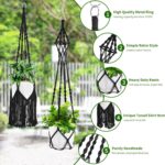 Macrame Plant Hangers, 6Pack Hanging Planters for Indoor Plants w/ 6 Set Hangers Kit Handmade Macromay Plant Hangers Indoor Flower Pots Holder Stand for Boho Home Décor (POTS NOT Included) - Image 2