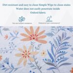 Picnic Blankets 79"x79" Extra Large Outdoor Blanket Beach Blanket Waterproof SandProof Picnic Mat Washable Foldable Portable for Grass Lawn Beach Camping (White with Flowers) - Image 5