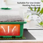 MIXC 10 Packs Seed Starter Tray Seed Starter Kit with Humidity Dome (120 Cells Total Tray) Seed Starting Trays Plant Starter Kit and Base Mini Greenhouse Germination Kit for Seeds Growing Starting - Image 2