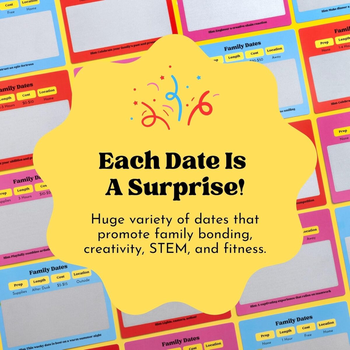 Family Dates 40 Scratch Off Family Date Cards, Date Night Ideas, Experience Gifts for Kids - Image 4