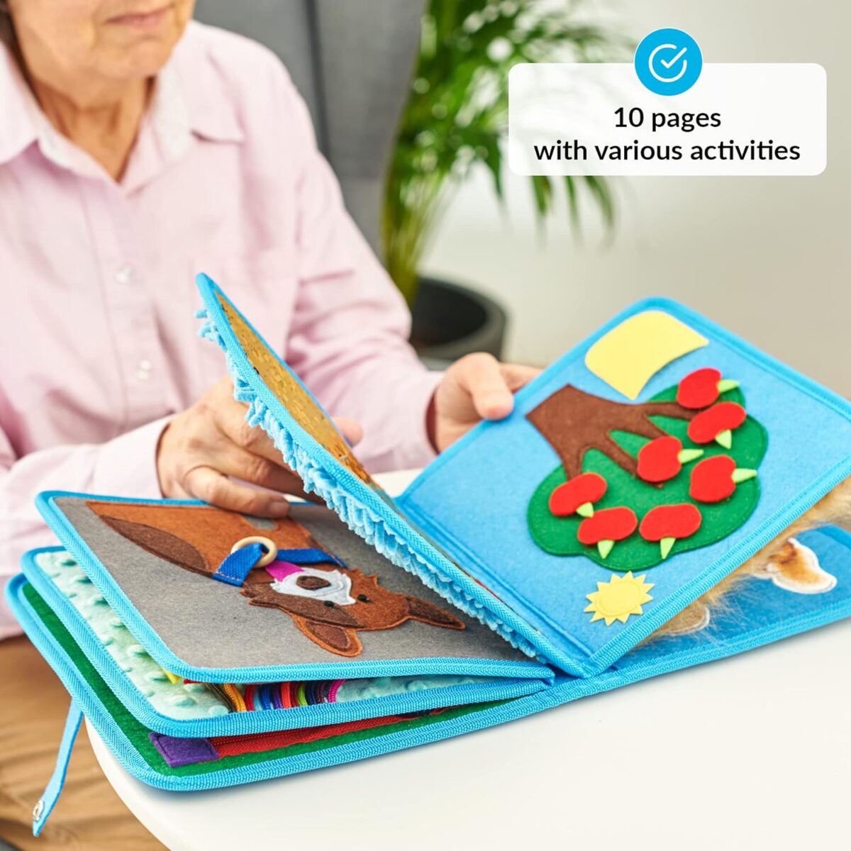 Fidget Book for Elderly | Fidget Blanket for Dementia | Dementia Products for Elderly | Gift and Activities for Seniors with Alzheimer’s or Dementia | Sensory Fidget Toys - Image 2