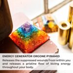 Orgonite Crystal Handmade Seven Chakra Gemstone Pyramid - Orgone Chakra Healing Stone Pyramids for Spiritual Healing, Meditaion, Yoga, Reiki Gifts, Office and Home Decor - Image 7