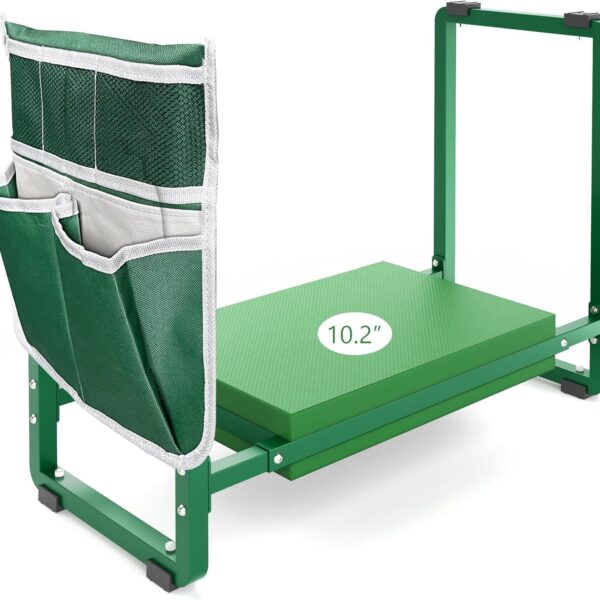 FLINTER Garden Kneeler and Seat, 10.2" Wider Heavy Duty Thick Gardening Bench for Kneeling and Seat - Multifunctional Kneeler Bench, Gardening Gifts for Women, Seniors Grandparents, Green