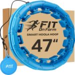 FIT ON FORM Infinity Weighted Hula Fit Hoop for Adult Weight Loss, 2 in 1 Smart Fitness Exercise Hoop for Women Abs Workout, 24/28/32 Detachable Knots