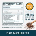 Omega 3 6 9 + DHA Gummies | Plant-Based Triple Omegas from Algae & Chia Seed Oil | with 50mg of DHA | Vegetarian, Non-GMO, Gluten-Free, Essential Fatty Acid Supplements for Adults | 60 Gummies - Image 4