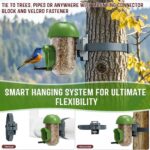 LONA Bird Feeders for Outdoors, Tube Birds Feeder Weatherproof with Multiple Hanging Methods, Wild Feeding Silo for Outside, 1 Port - Image 2