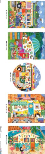 Ceaco - 5 in 1 Multipack - Happy Camper - (2) 300 Piece, (2) 500 Piece, (1) 750 Piece Jigsaw Puzzles - Image 3