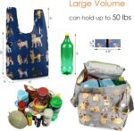 BeeGreen 12 Pack Bulk Reusable Grocery Bags Shopping Bags for Groceries Cloth Bags Gift Bags Foldable Tote Bag Large Holiday Bags with Handles Heavy Duty Animal Lover Gifts for Women - Image 2