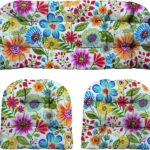 RSH DECOR: 3-Piece Wicker Tufted Cushion Set | 41” x 19" & 19" x 19" | All-Weather Spun Fabric | Water Resistant | Outdoor Loveseat & U-Shape Cushions for Patio Furniture | Gregoire Fresco