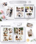 Popotop Photo Album Self Adhesive Scrapbook Album for 4x6 5x7 8x10 Pictures DIY Photo Book with Plastic Refills Sleeves Page,Birthday Gifts for Women Mom,Wedding Baby Family Travel - Image 2