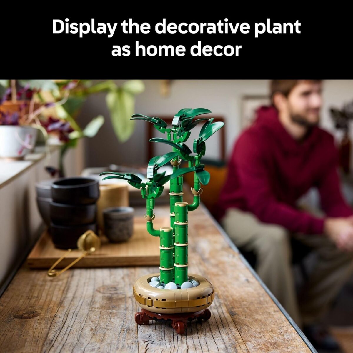 LEGO Botanicals Lucky Bamboo Building Set - Artificial Plant for Indoor Home Décor, Adults Ages 18+ - Fake Plant Decoration for Table, Desk, Office - Unique Gift for Her & Him - 10344 - Image 6