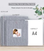Popotop Photo Album Self Adhesive with Picture Display Window,40 Pages DIY Baby Memory Book for 4x6 8x10 Picture,Linen Cover Scrapbook for Wedding,with Scraper and Metallic Pen - Image 6