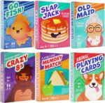 LotFancy Card Games for Kids, 6 Decks, Go Fish, Old Maid, Crazy Eights, Memory Match, Slap Jack, Animal Playing Cards, Easter Basket Stuffers, Stocking Stuffers, Birthday Gifts - Image 8