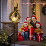 HOMEIMPRO Outdoor Garden Solar Lights Stake，Crackle Glass Globe,Metal Flower Waterproof LED Fairy Lights for Pathway,Lawn,Patio or Courtyard,Gardening Gift (Bronze) - Image 2