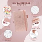 Clever Fox Self-Care Journal Pocket – Daily Reflection Notebook – Mental Health & Personal Development Planner, Meditation & Mood Log (Rose Gold) - Image 5