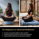 Meditation Cushion with Washable Premium Velvet Cover,100% Memory Foam Square Floor Cushion and Buckwheat Cushion Seating for Adults and Children Sitting, Yoga, Reading - Image 7