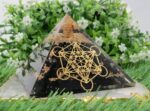 Large Orgone Pyramid of Shungite Stones | Shungite Pyramid Crystal | Metatron Cube Orgonite Pyramid | Organ Pyramids Positive Energy Healing - Image 3