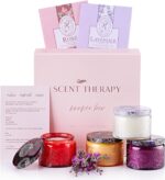 Aromatherapy Candle Gift Set for Women- Scented Candles for Home, Unique Decor Present for Women's Day, Birthday, Bridesmaid, Anniversary Candle Set with Scented Sachets- Pampering Gift Sets, Women