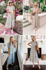 PRETTYGARDEN Women's Summer Casual Boho Dress Floral Print Ruffle Puff Short Sleeve Flowy Midi Beach Party Dresses - Image 6