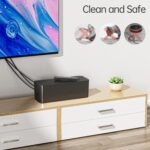 YECAYE 2 Pack Cable Management Box, Pet and Baby Proofing Cable Organizer Box, Large and Medium Size Cord Management Box,Cord Organizer, Perfect for Office & Home Cord Hider,Cable Hider,Black - Image 6