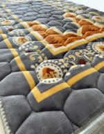 Prayer Rug Muslim Mat Islamic - Padded Very Thick Prayer Rug Sajadah for Men Women with Islam Prayer Beads for Eid Travel Ramadan, Soft and Luxury (Grey) - Image 8