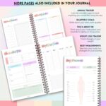 Wellness Journal - 90 Day Health, Fitness, Gratitude, Mindfullness, Wellbeing, Habit, Goals, Diet & Food Tracker - A5 (Pastel Rainbow) - Image 6