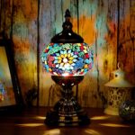 Anton Turkish Mosaic Glass Decorative Table Lamp Moroccan Lantern Home Decor Night Light for Living Bedroom Room (Multicolour) - Image 3