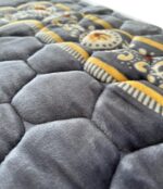 Prayer Rug Muslim Mat Islamic - Padded Very Thick Prayer Rug Sajadah for Men Women with Islam Prayer Beads for Eid Travel Ramadan, Soft and Luxury (Grey) - Image 4