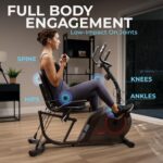 Sunny Health & Fitness Smart Heavy-Duty Recumbent Bike w/Wide Cushioned Seat & Back, Indoor Cycling Machine for Adult/Seniors Home Exercise, Free SunnyFit App Connect, Optional Workout Training Bands - Image 2