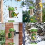LONA Bird Feeders for Outdoors, Tube Birds Feeder Weatherproof with Multiple Hanging Methods, Wild Feeding Silo for Outside, 1 Port - Image 6