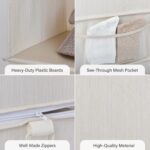 StorageWorks 6-Shelf Closet Organizers, Two 3-Shelf Separable Hanging Shelves for Closet, 12" D x 12" W x 48 3⁄4" H, Mixing of Beige, White & Ivory - Image 6