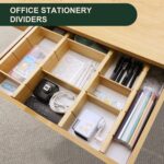 Utoplike Bamboo Drawer Dividers with Inserts, 4 pcs Adjustable Kitchen Drawer Organizers, Expandable Wooden Drawer Organization for Socks, Bedroom, Kitchen, Office, Spring Loaded - Image 9