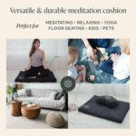 Mindful & Modern Zabuton Meditation Mat - Cotton Filled Yoga and Meditation Pad - Zabuton Meditation Cushion for Kneeling and Sitting Support - Large Rectangular Sitting Floor Pillow for Bench or Zafu - Image 4