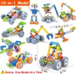 10 in 1 STEM Toys for 4 5 6 7 8+ Year Old Boy Girl Birthday Gifts Building Toys for Kids Ages 4-8 5-7 6-8 Educational Stem Activities for Boys 4-6 8-10 Construction Creative Games Easter Idea Gift - Image 6
