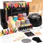 SAEUYVB Candle Making Kit with Hot Plate Full Set - for Adult - DIY Starter Soy Candle Making Supplies - Perfect as Home Decorations
