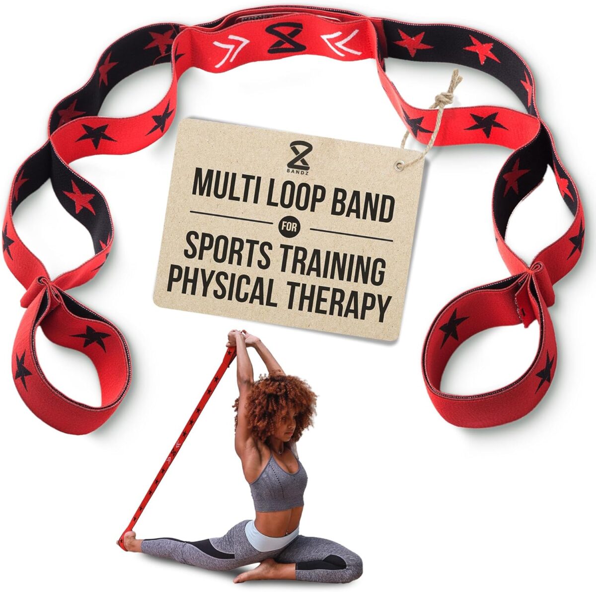 Two8 Bandz Multi Loop Bands - Athletic Training Bands, Sports Performance Equipment Strength Conditioning Bands, Speed & Agility Bands - Resistance Bands for Strength Training Legs, Knee, Hip & Back - Image 1