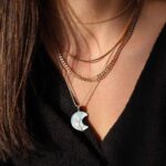 Bestyle Tree of Life Wrapped Healing Crystal Necklaces 12 Month Birthstone Pendant for Women, Crescent/Heart Gemstone Jewelry, Vintage Birthday Gifts/Energy Gift - Image 2