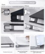 Popotop Photo Album Self Adhesive Scrapbook Album for 4x6 5x7 8x10 Pictures DIY Photo Book with Plastic Refills Sleeves Page,Birthday Gifts for Women Mom,Wedding Baby Family Travel - Image 3