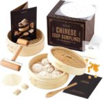Chinese Soup Dumpling Kit for Women | Cooking Gifts for Wife Who Loves to Cook DIY Gifts for Valentines Steam Basket Dumplings using Bamboo Steamer a Unique Gift for Cooks, Easter Gift