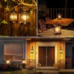 WdtPro Solar Lanterns Outdoor Waterproof, Upgraded Bright Hanging Solar Lights for Outside,Solar Powered Lanterns Lighting LED for Garden Patio Yard Decorative 2 Pack (Warm Light) - Image 4